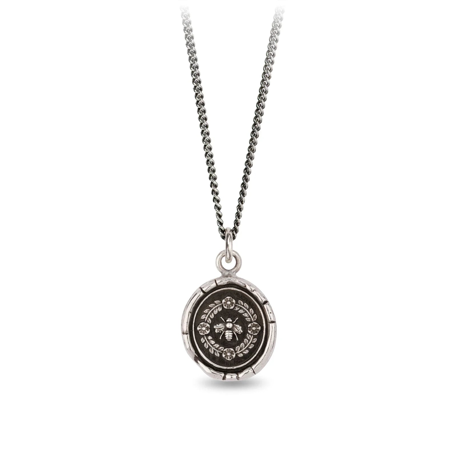 Pyrrha :: Honeybee Silver Necklace 18"