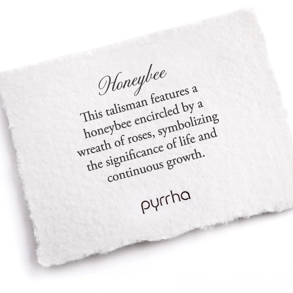 Pyrrha :: Honeybee Silver Necklace 18"