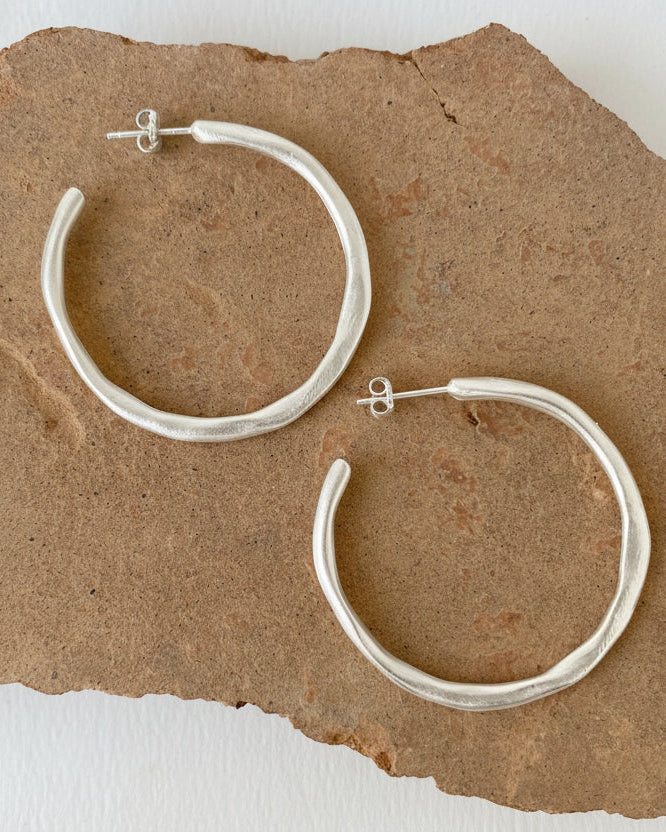 Mercurial Studio :: Silver Smush Hoops