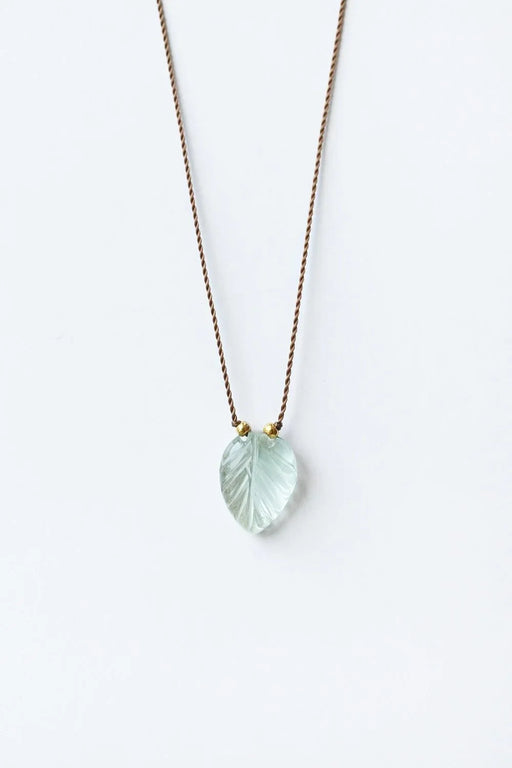 See Real Flowers :: Green Amethyst Leaf Necklace