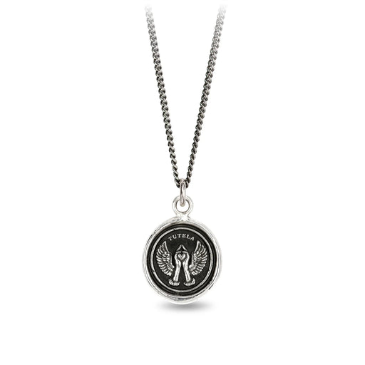Pyrrha :: Love and Protection Silver Necklace, 16"