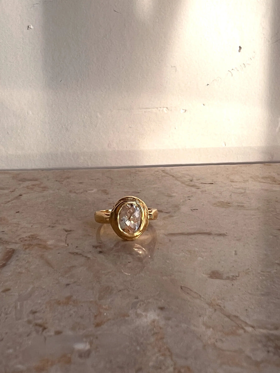 Mercurial Studio :: Lyra Ring, White Topaz