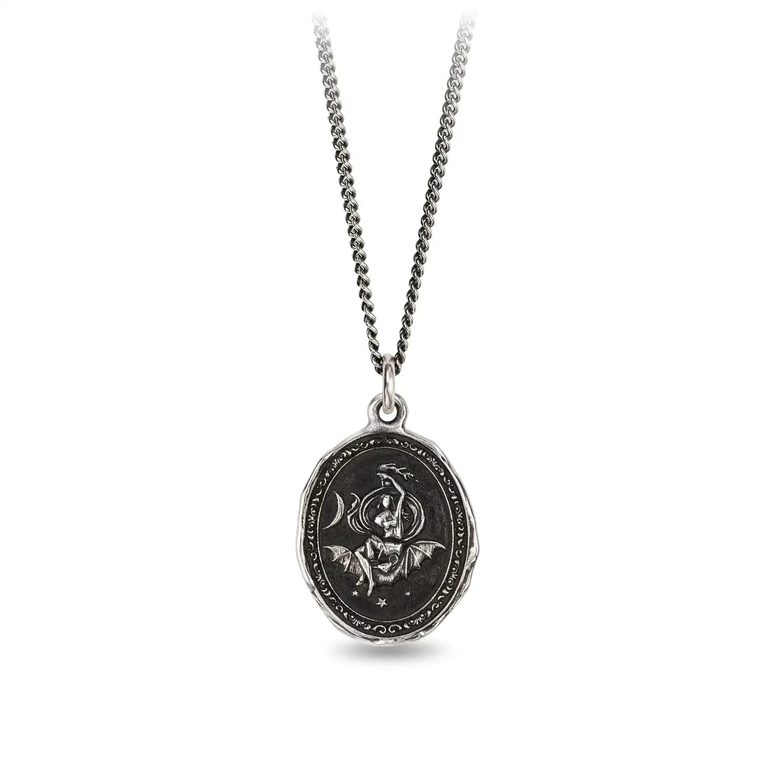 Pyrrha :: Nyx Goddess Silver Necklace 18"