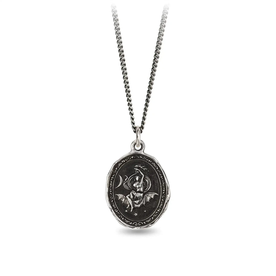 Pyrrha :: Nyx Goddess Silver Necklace 18"
