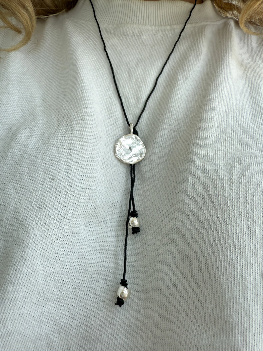 Mercurial Studio :: Silver and Silk Petra Necklace