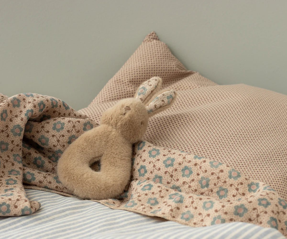 Maileg :: Rabbit Rattle Set, Cream Peach
