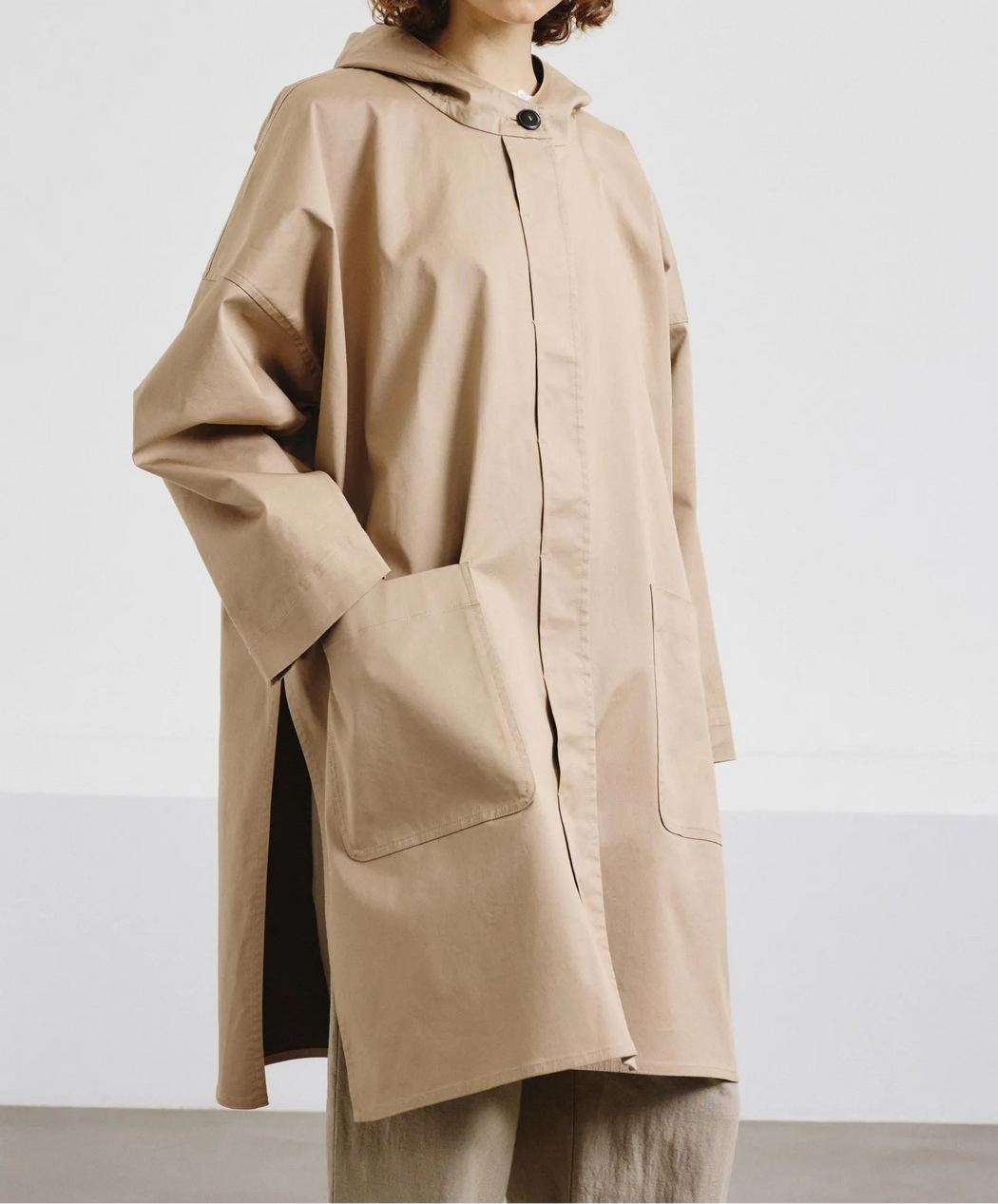 Pomandere :: Cotton drill cape coat