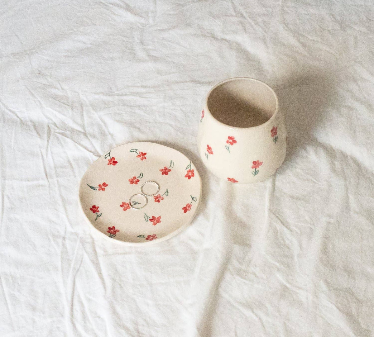 Erika Christine Ceramics :: Red Poppy Catchall Plate