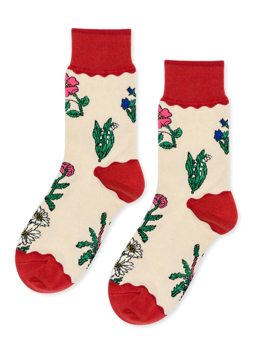 Hansel from Basel :: Retro Flower Crew Sock