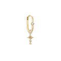 Metier Jewelry :: Oval Diamond Hoop w/Charm 9k