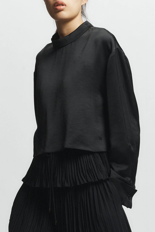 Saint Art :: Riggs Mock Neck Charmeuse Top