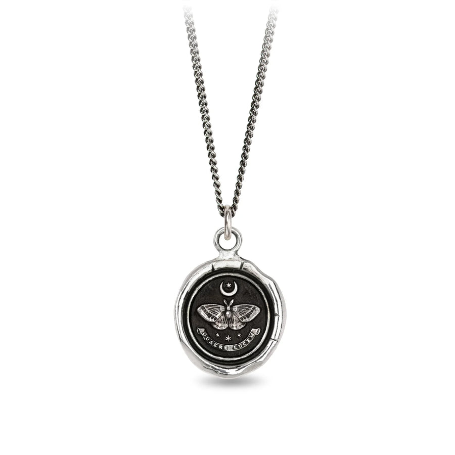 Pyrrha :: Seek the Light Silver Necklace 18"
