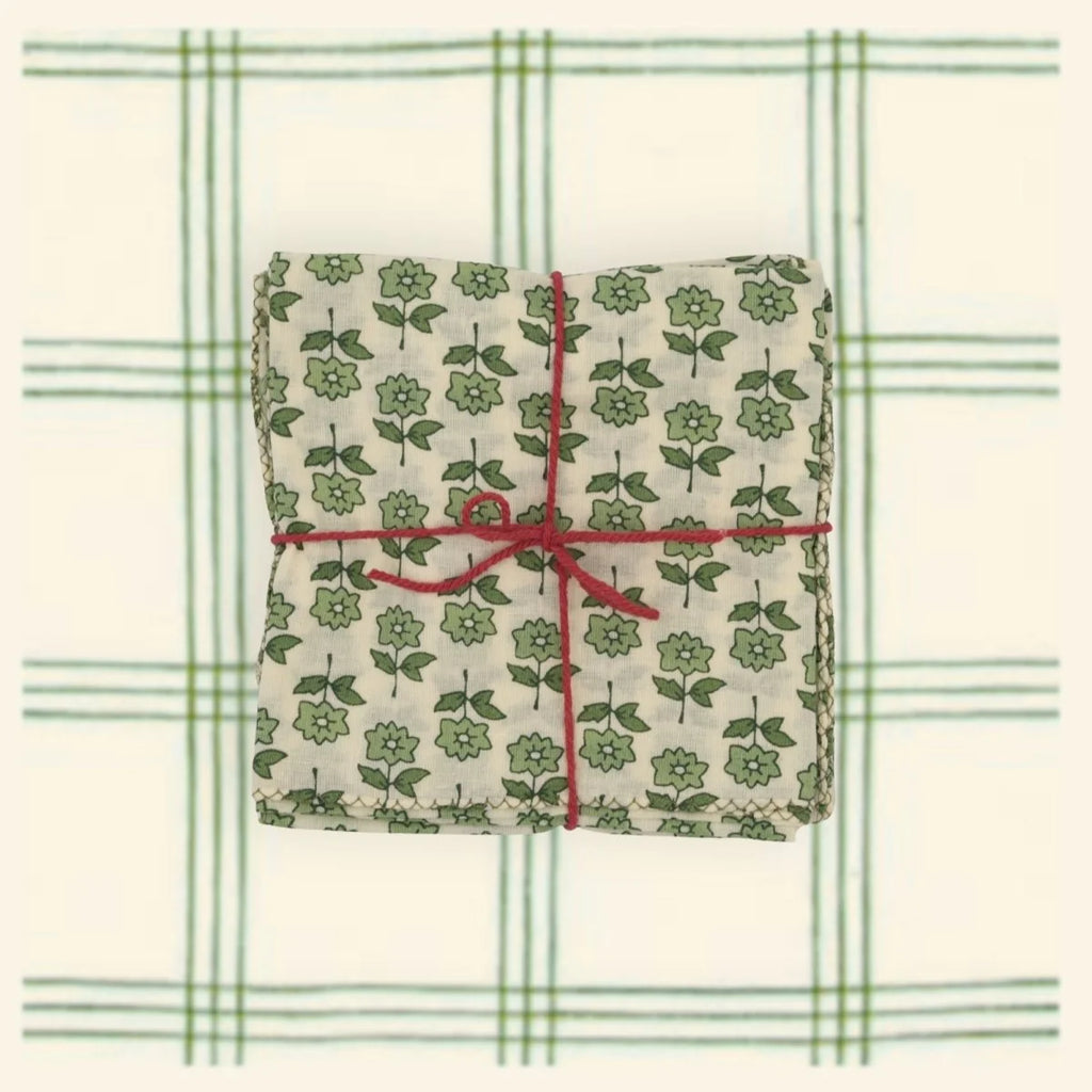 Suzette :: Napkins Bourrache Loden, Set of 4