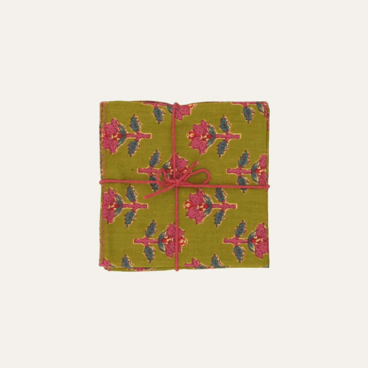 Suzette :: Napkins Jonquille Olive, Set of 4