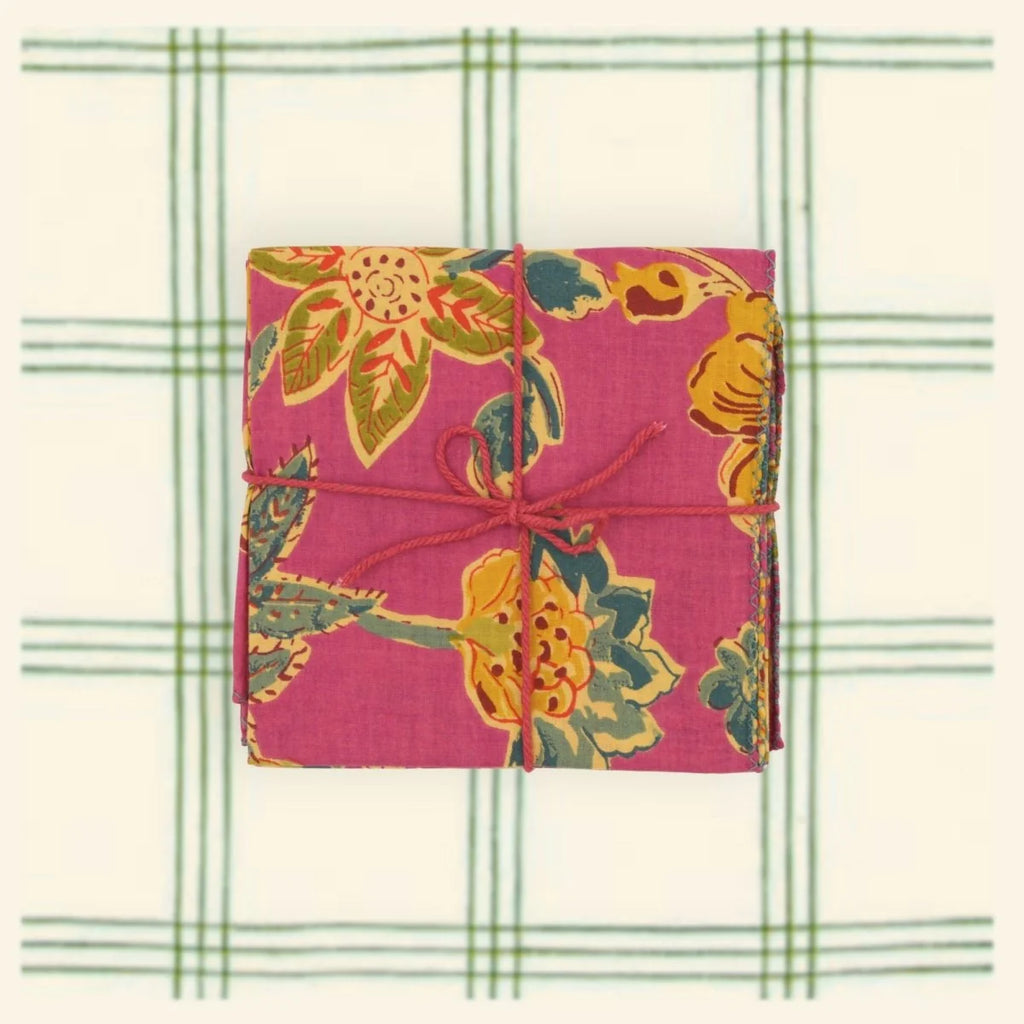 Suzette :: Napkins Liseron Carmine, Set of 4