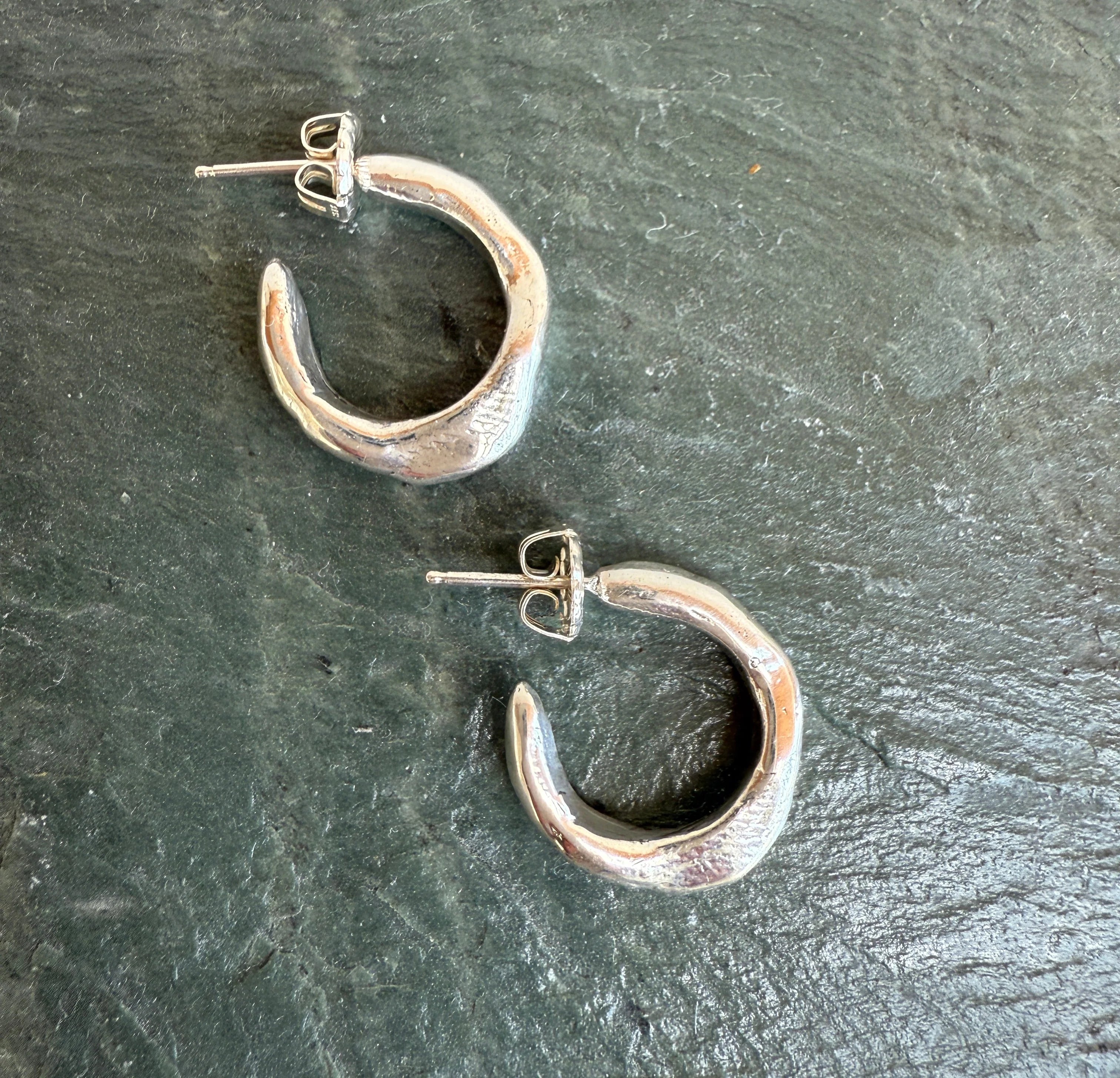 Mercurial Studio :: Silver Mini Smush Hoops