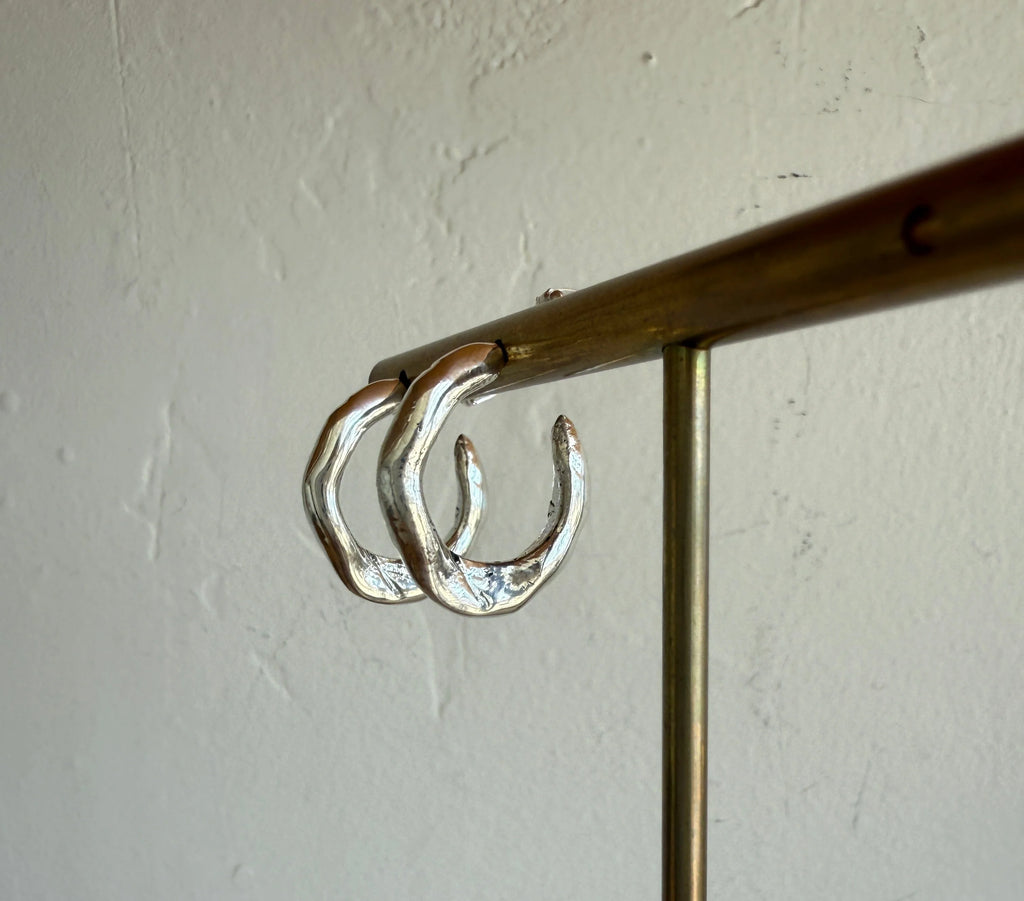 Mercurial Studio :: Silver Mini Smush Hoops