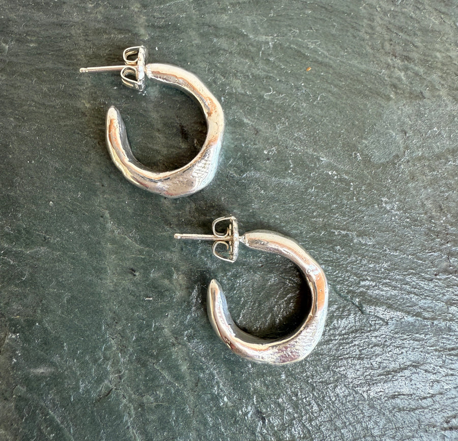 Mercurial Studio :: Silver Mini Smush Hoops