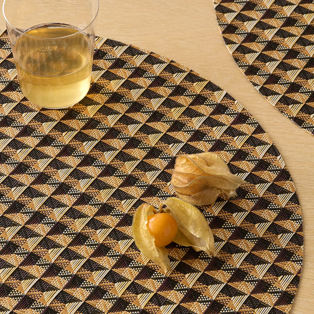 Chilewich :: Crane Round Placemat, Honey