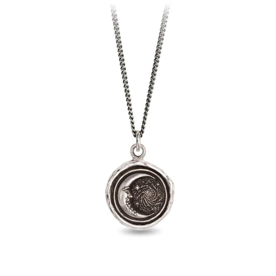 Pyrrha :: Trust the Universe Silver Necklace 18"