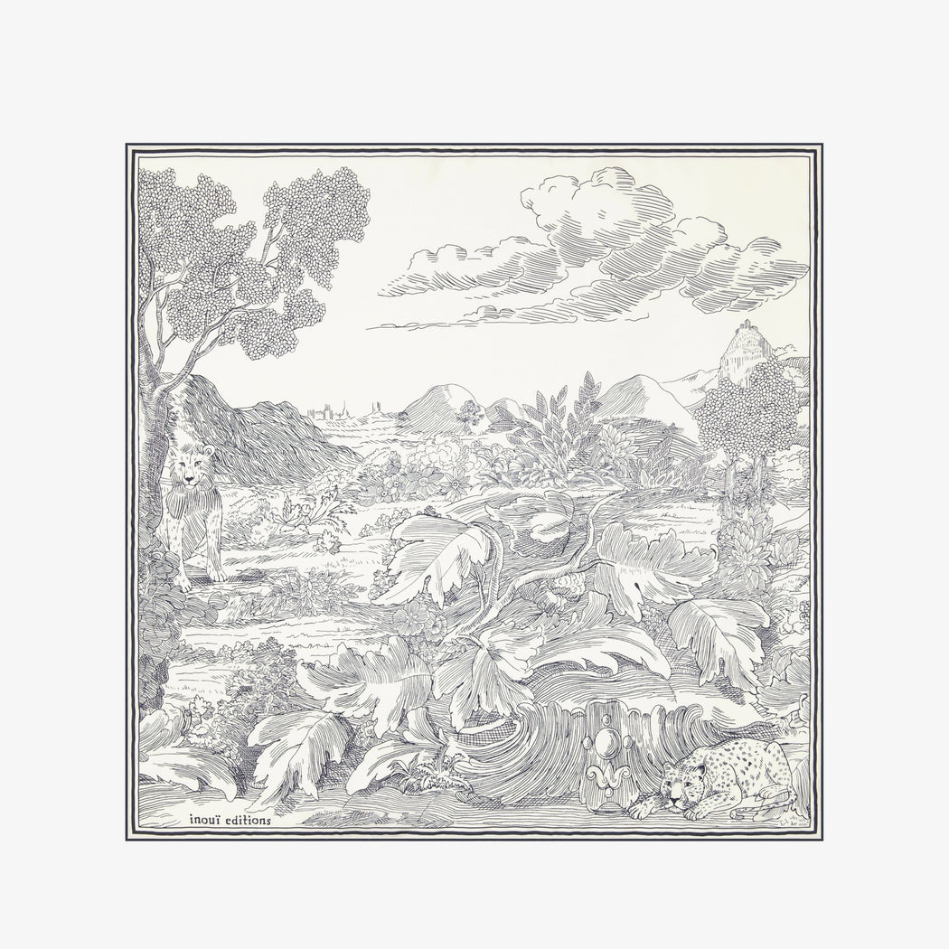 Inoui Editions :: Histoire 70 Square Scarf, White