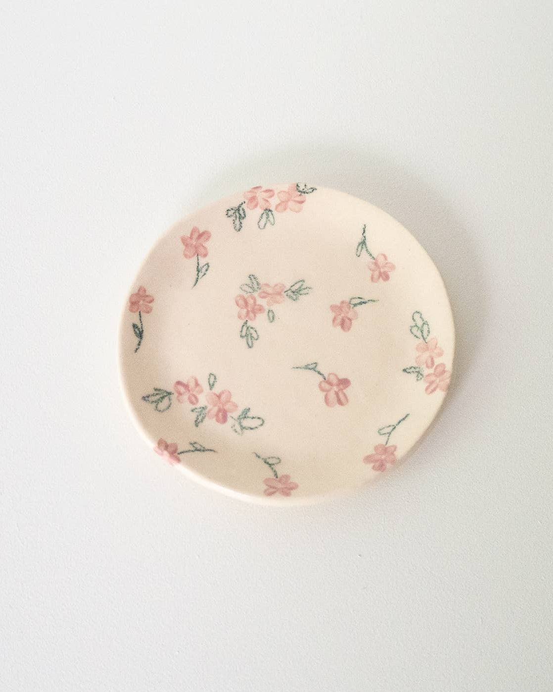 Erika Christine Ceramics :: Wild Flowers Catchall Plate, Rose