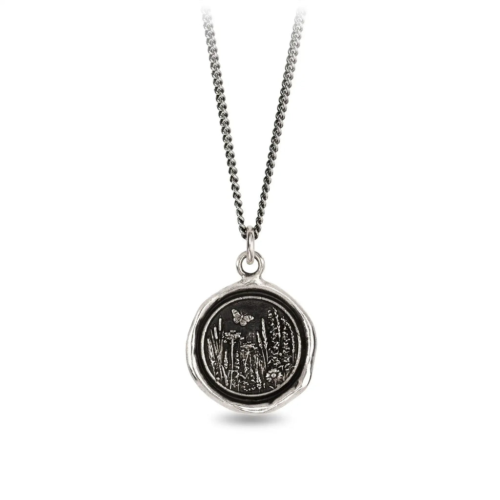 Pyrrha :: Wild At Heart Silver Necklace 18"