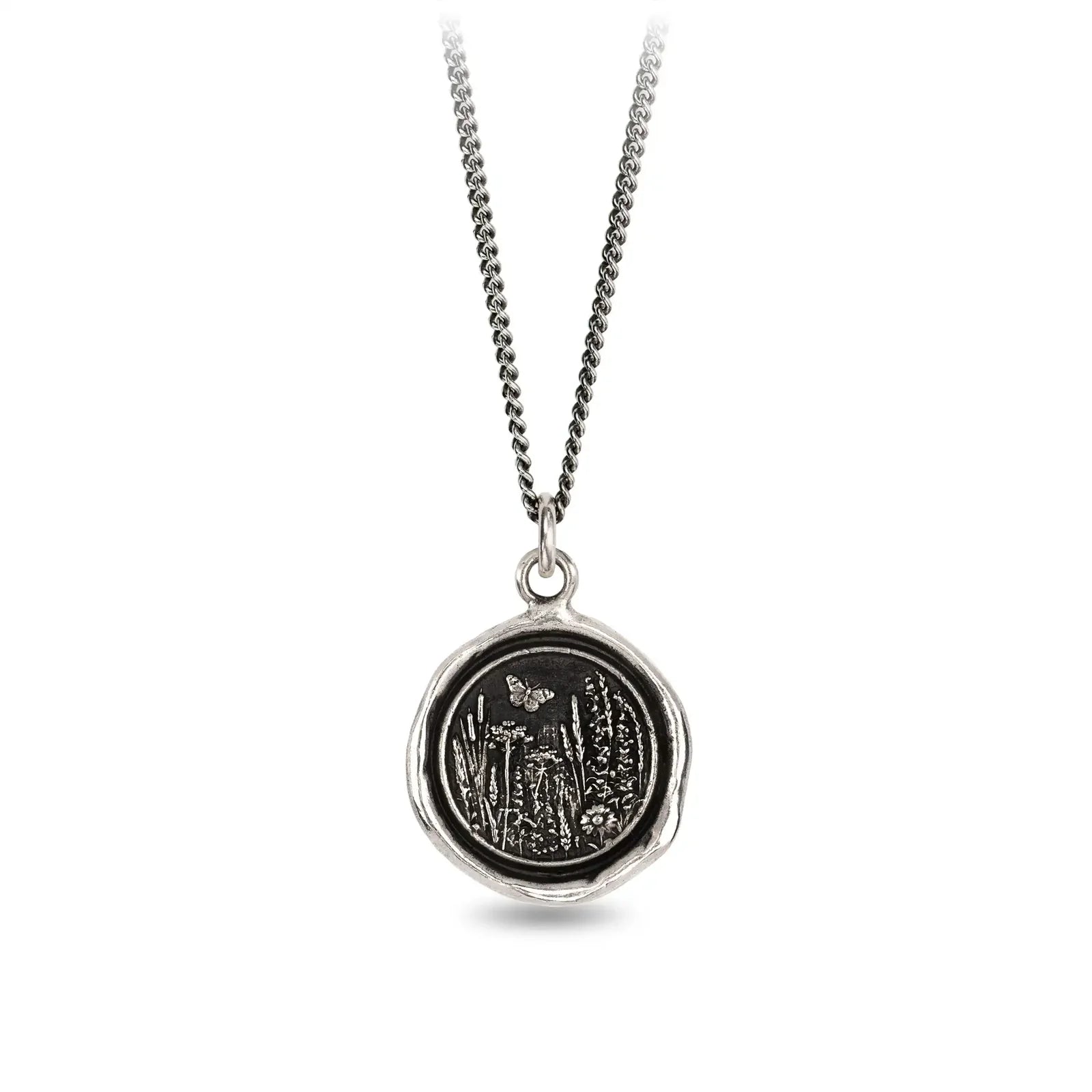 Pyrrha :: Wild At Heart Silver Necklace 18"