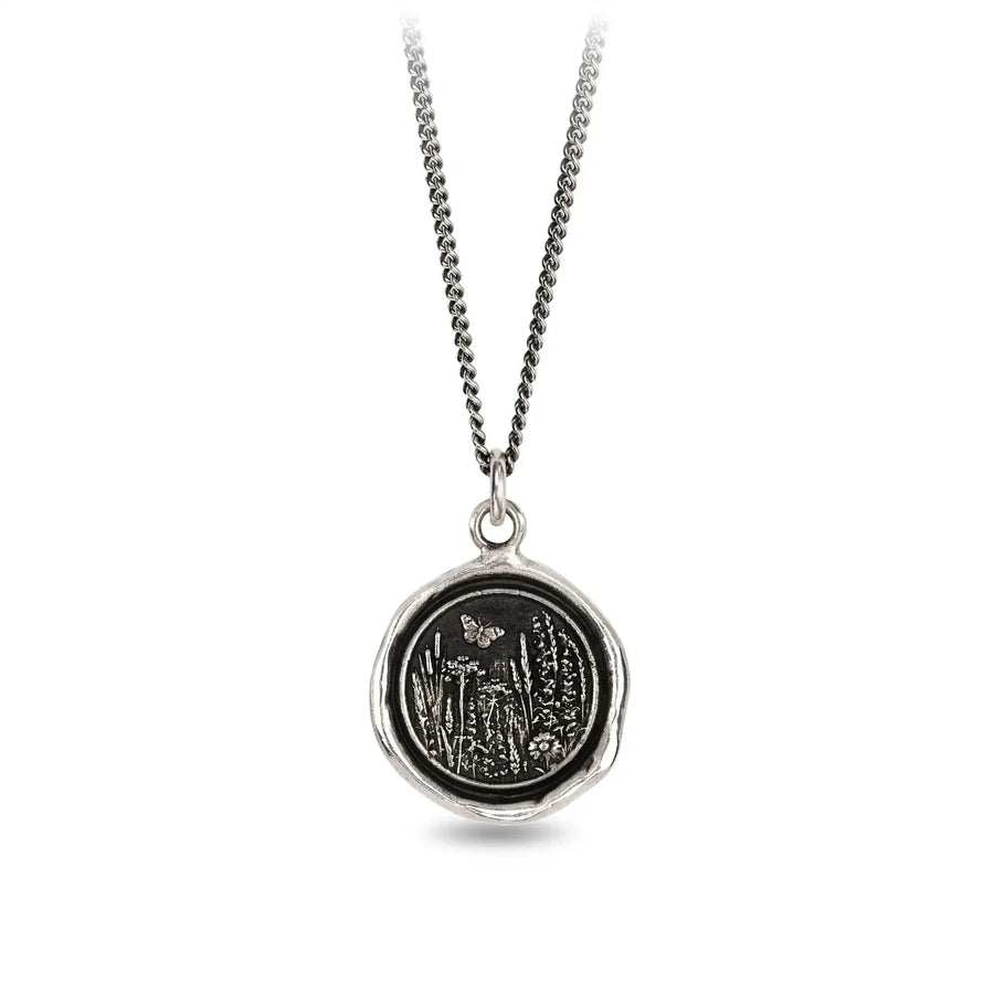 Pyrrha :: Wild At Heart Silver Necklace 18"