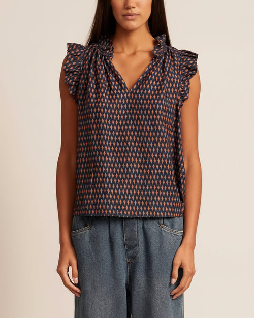 Xirena :: Bex Top, Navy Diamond
