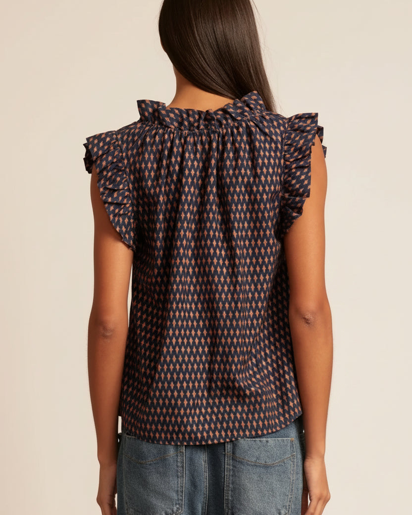 Xirena :: Bex Top, Navy Diamond