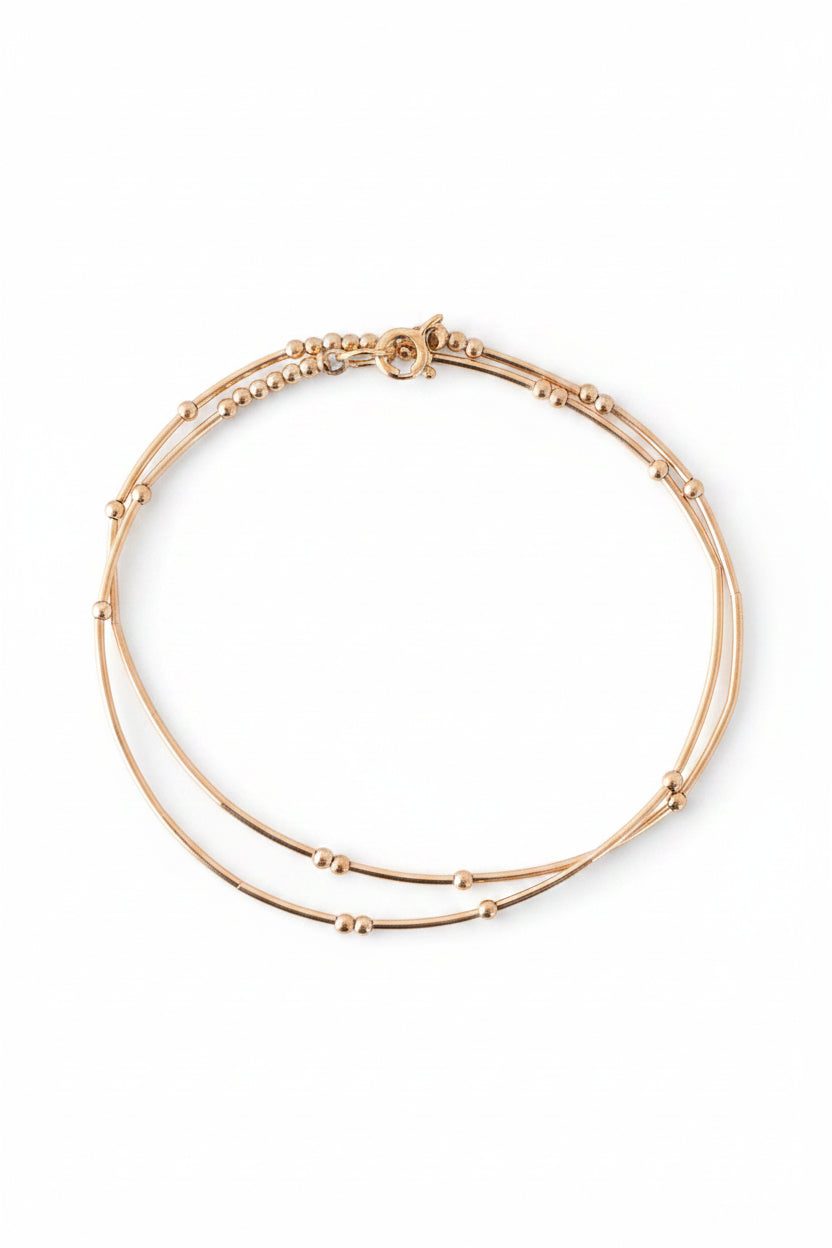 Morse Code :: Astrology Gold Fill Bangle