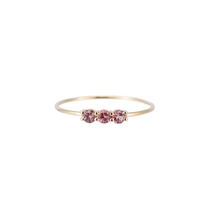 Jennie Kwon Designs :: Pink Sapphire 3S Ring, size 5.5