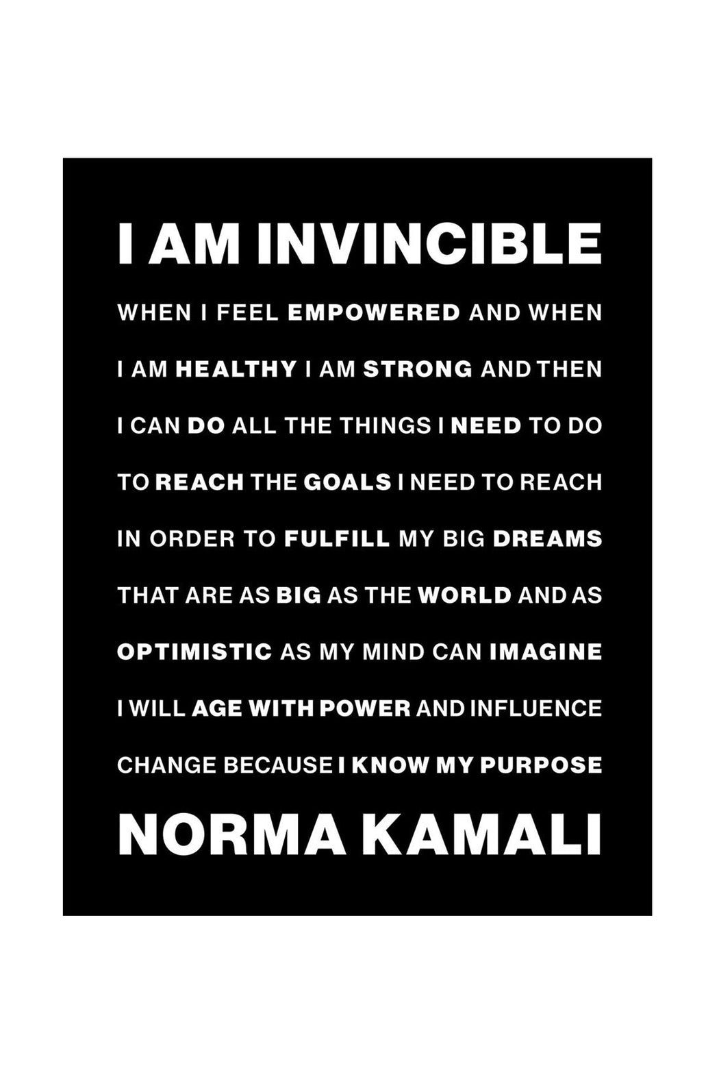 I Am Invincible :: Norma Kamali