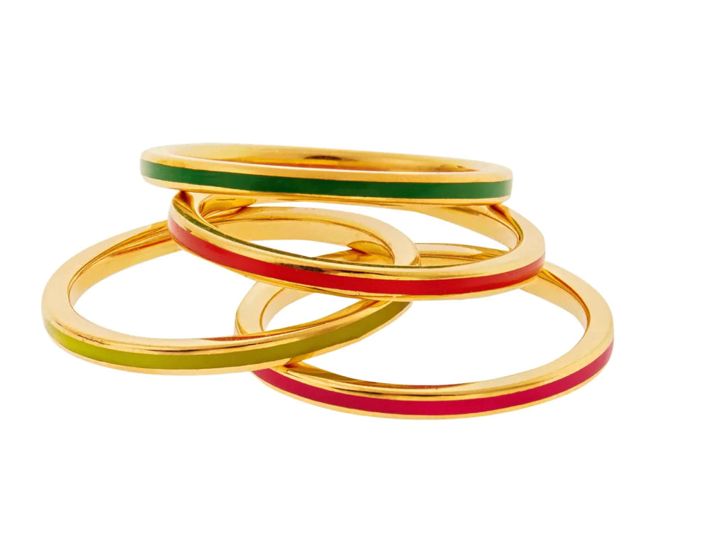 EYE M :: Thin Enamel Colored Band Ring, options