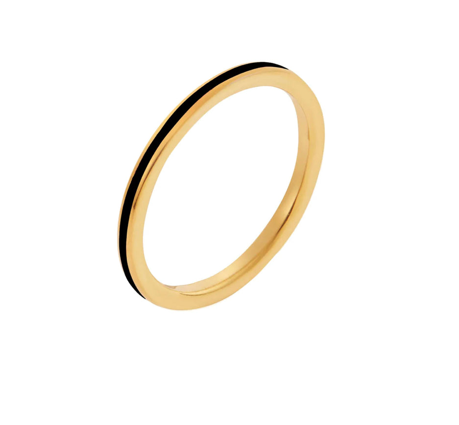 EYE M :: Thin Enamel Colored Band Ring, options
