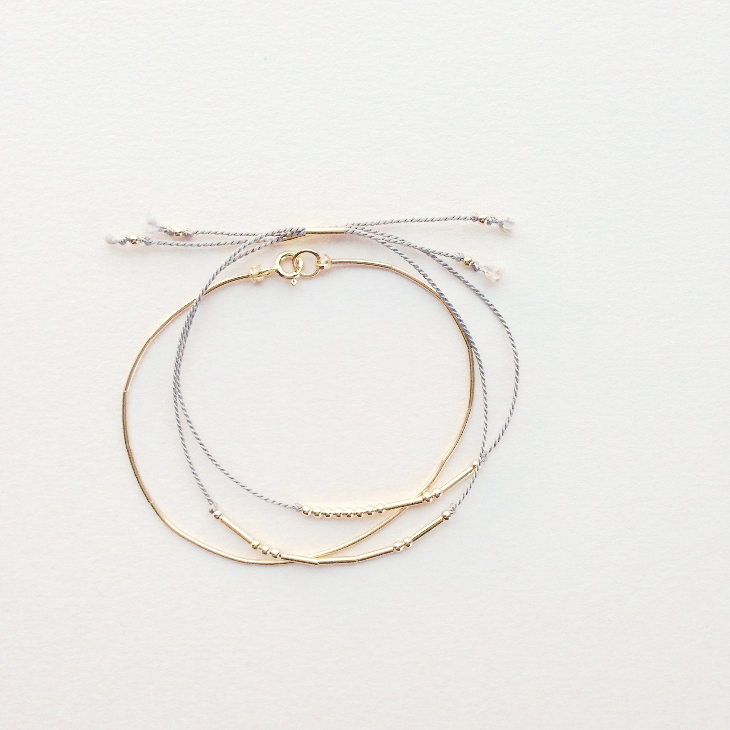 Morse Code :: Bangles Gold Fill