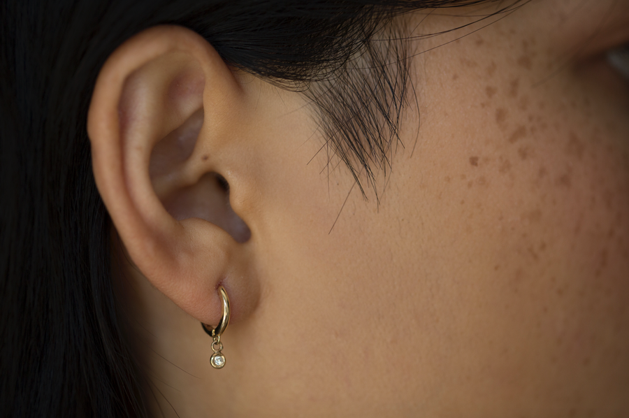 Gjenmi :: Raindrop Hoop, White Diamond, SINGLE