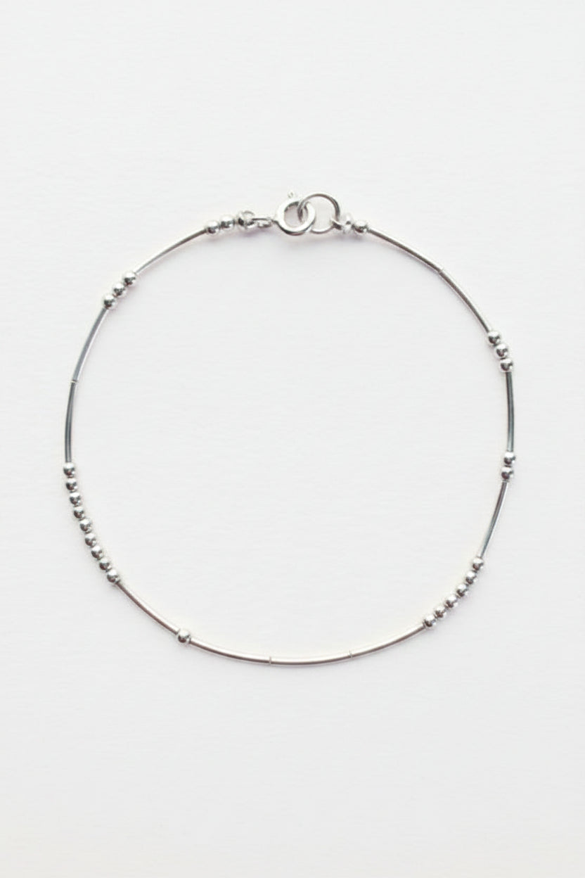 Morse Code :: Astrology Silver Bangle