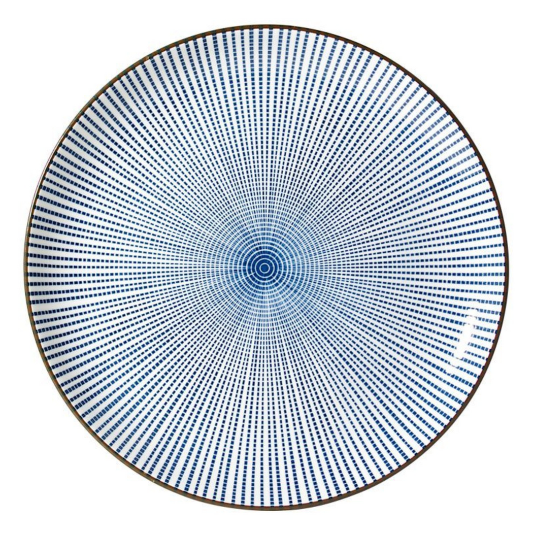 Miya :: Blue Radial Plate, 10"