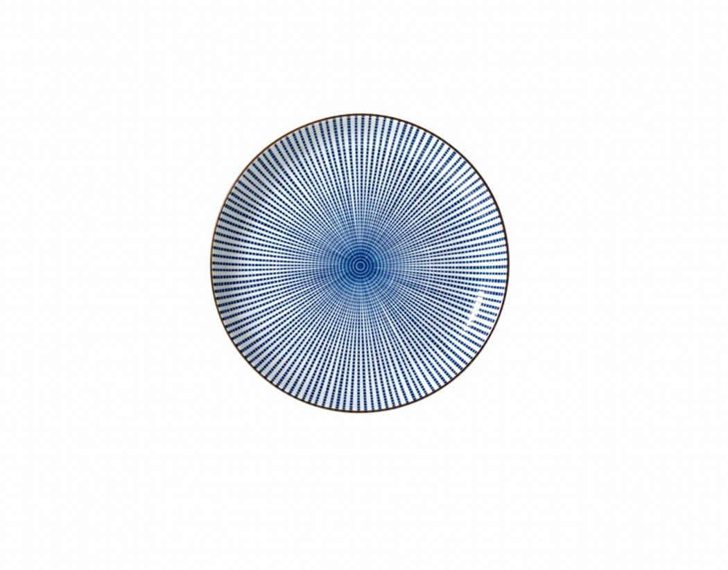 Miya :: Blue Radial Plate, 10"