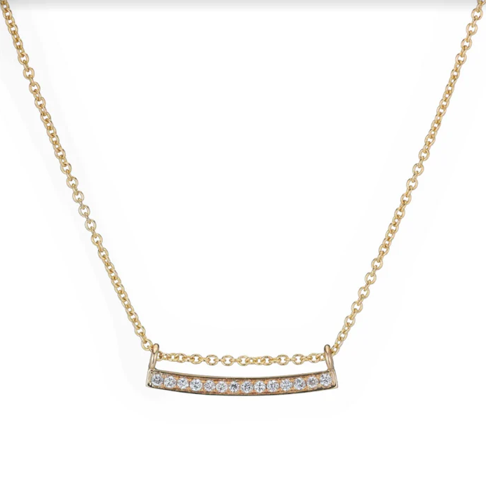 Jennie Kwon :: Diamond Bar Necklace 16”