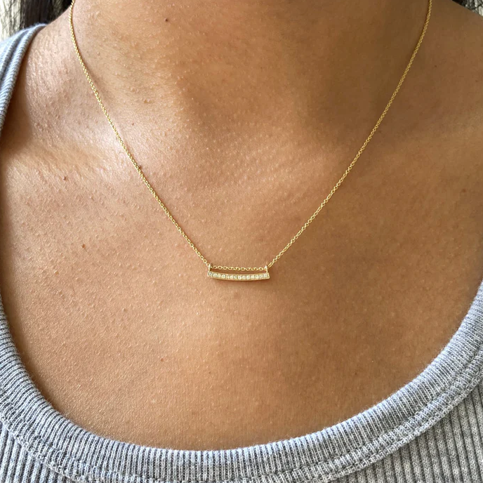 Jennie Kwon :: Diamond Bar Necklace 16”