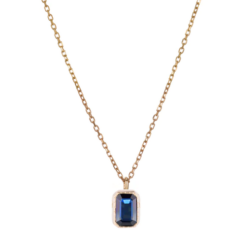 Jennie Kwon Designs :: Blue Sapphire Wisp Necklace 18”