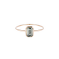 Jennie Kwon Designs :: Emerald Cut Green Sapphire Wisp Ring size 7