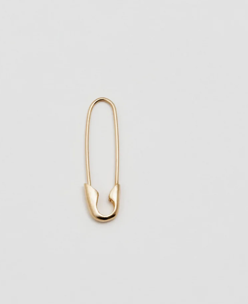 Loren Stewart :: Safety Pin Earrings 14K Yellow Gold SINGLE
