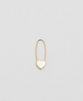 Loren Stewart :: Heart Safety Pin Earring, 14K Yellow Gold SINGLE