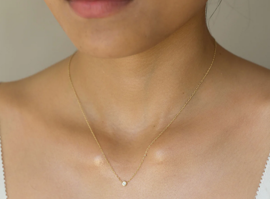 Gjenmi :: CGW Necklace, White Diamond, 14K