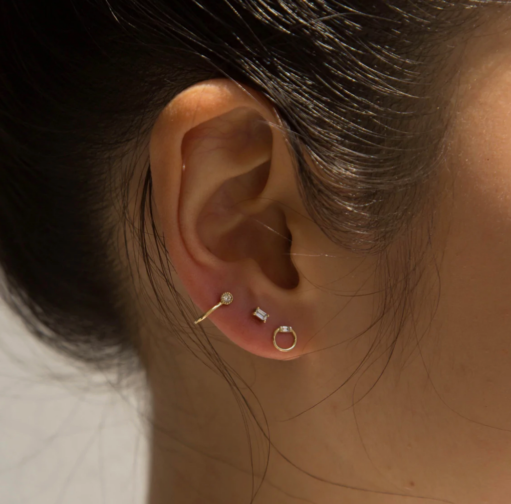 Jennie Kwon Designs :: Diamond Baguette Stud (Single)