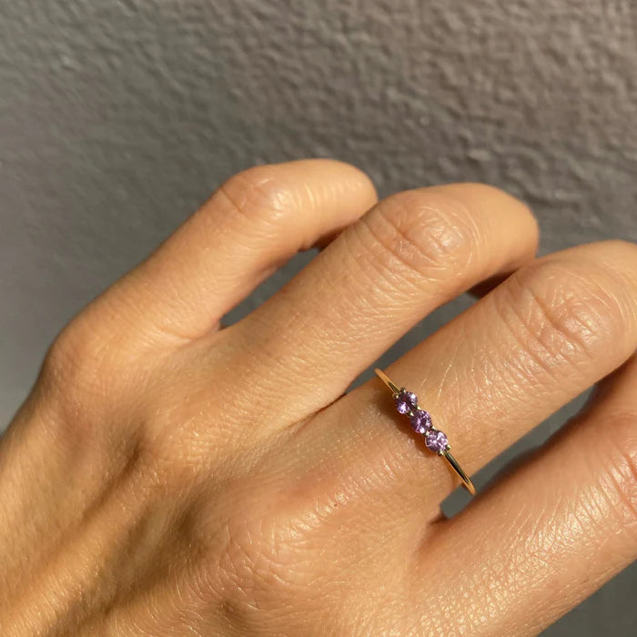 Jennie Kwon Designs :: Pink Sapphire 3S Ring, size 5.5